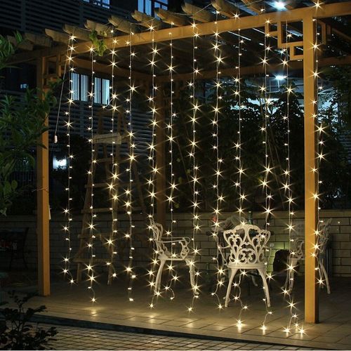 CORTINA 300 LEDS BRANCO QUENTE 220V 3x2M