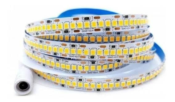 FITA LED 12V 2835 240 LEDS BRANCO QUENTE 2700K 5M IRC > 80