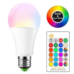 LAMPADA BULBO 10W RGB C/CONTROLE