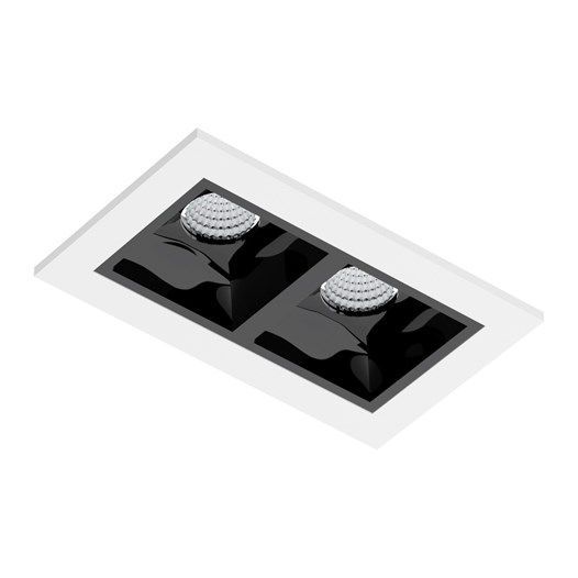 LUMINARIA EMBUTIR PONTUAL PICCO 2 LEDS 48° 5W 2700K MISTO 4892-MA-S-BM