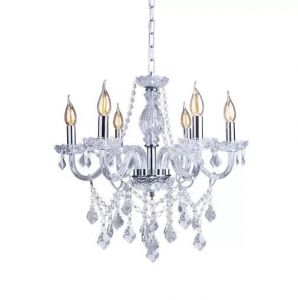 LUSTRE CANDELABRO FRANCE 6 E-14 CRISTAL TRANSPARENTE