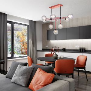 LUSTRE MANHATTAN 9*G9 COBRE