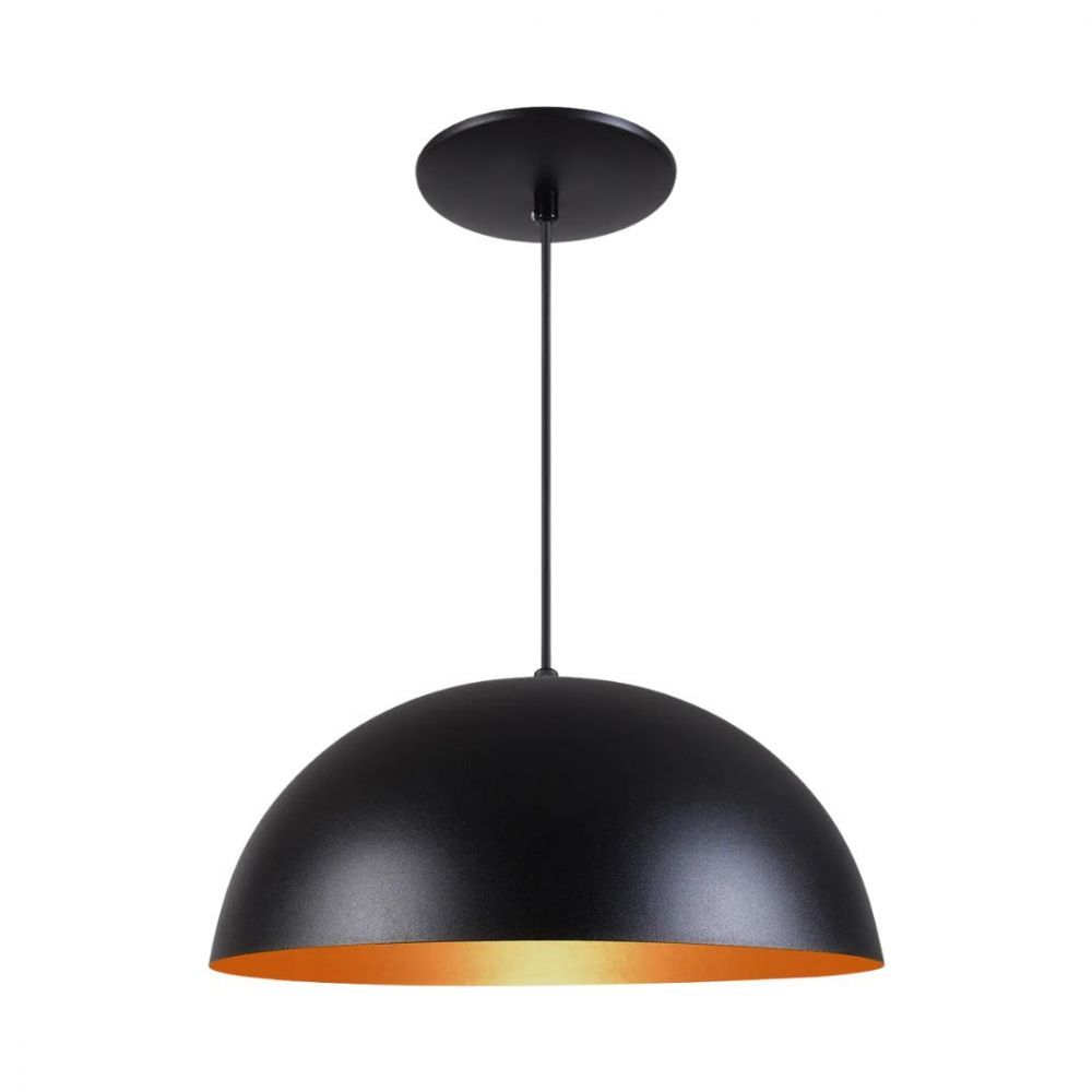 PD-339/40 PENDENTE MEIA LUA ALUMINIO 40CM PRETO / COBRE