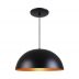 PD-339/60 PENDENTE MEIA LUA ALUMINIO 60CM PRETO / COBRE