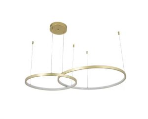 PENDENTE LED DAIRE 45/60CM 49W 3000K DOURADO