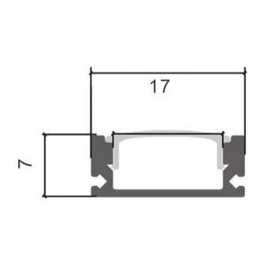 PERFIL SOBREPOR 17*7MM BRANCO 2M