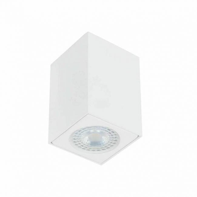 PLAFON QUADRADO MR16 BRANCO CUBE I 57*57*85MM