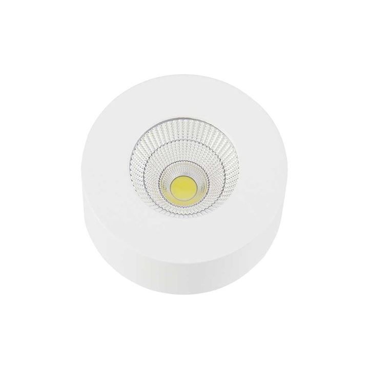 SPOT AUTHENTIC SOBREPOR REDONDO 5W 3000K BIVOLT BRANCO FOSCO