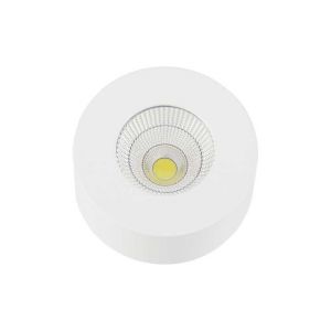 SPOT AUTHENTIC SOBREPOR REDONDO 5W 3000K BIVOLT BRANCO FOSCO