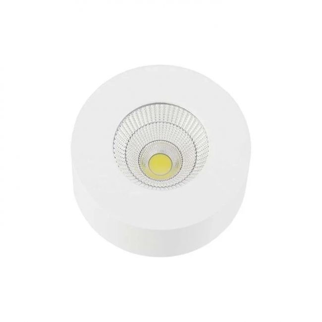 SPOT AUTHENTIC SOBREPOR REDONDO 5W 6500K BIVOLT BRANCO FOSCO