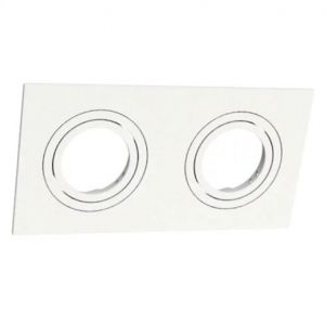 SPOT EMBUTIR FACE PLANA 2 PAR20 BRANCO 130X235X35MM SE-330.3173