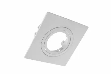 SPOT EMBUTIR PLANO ALUMINIO SATIN 1XMR11 BRANCO