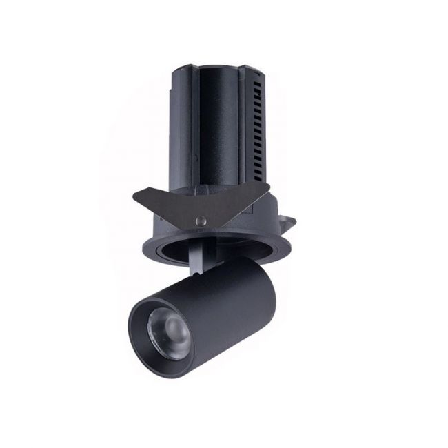 SPOT LED AIVA EMBUTIR 24° IRC97 7W 2700K PRETO